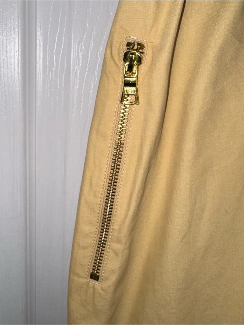 J. Crew Puff Sleeve Poplin Dress Mini XXL Golden Desert Tan